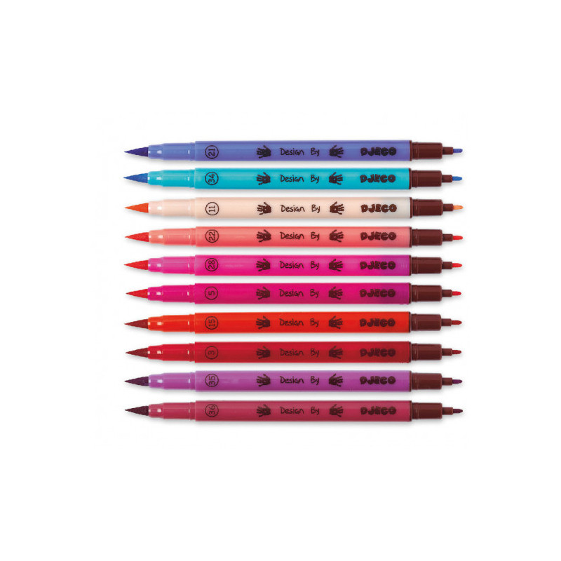 Djeco - 10 felt brushes - sweet