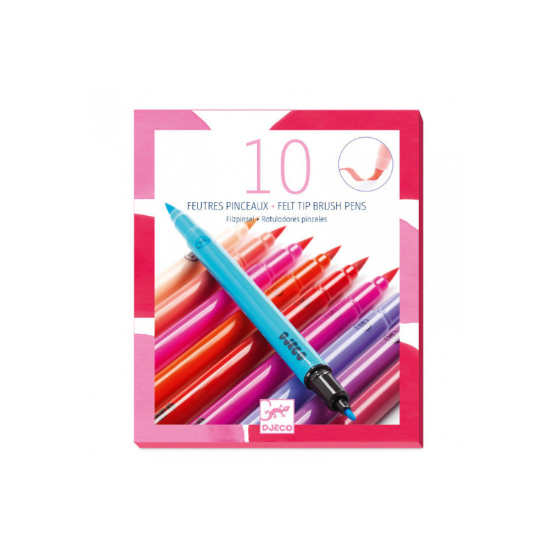 Djeco - 10 felt brushes - sweet