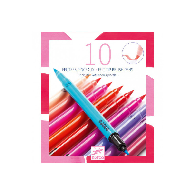 Djeco - 10 felt brushes - sweet