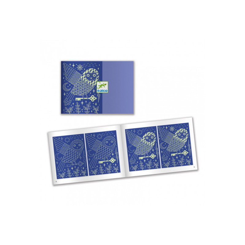 Djeco - Scratch card, At night