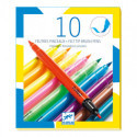 Djeco - Pop colours, 10 felt brushes