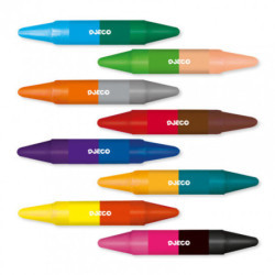 Djeco - 8 twins crayons