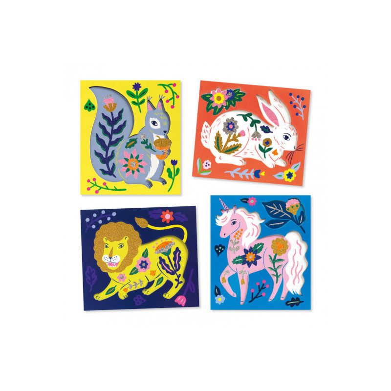 Djeco - Artistic Beads - Flowers and fur