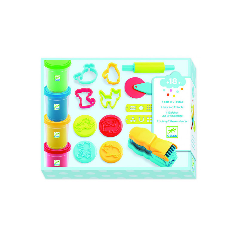 Djeco - 4 tubs and 21 tools