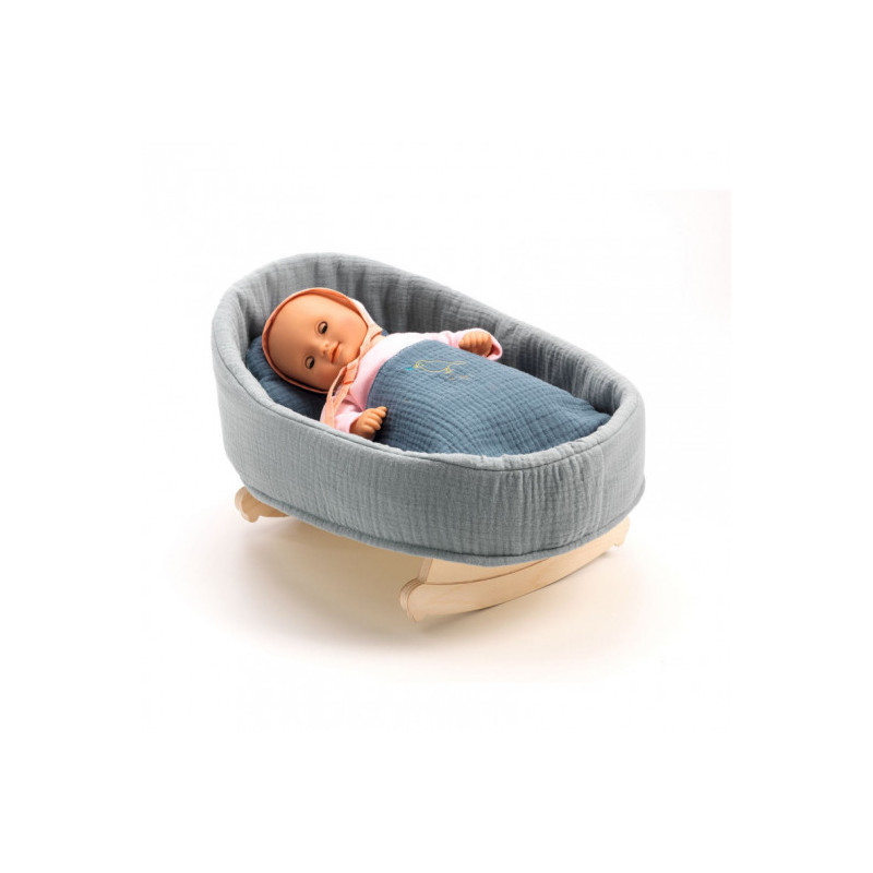 Djeco - Doll Rocking Cradle Blue Dream