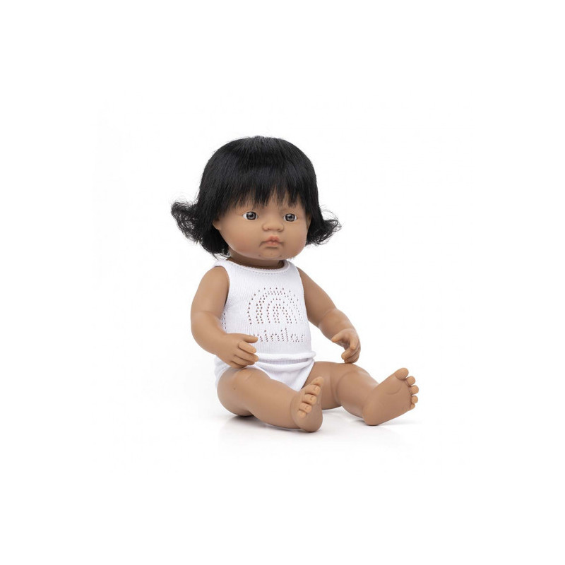 Miniland - Docka Valentina, 38 cm med långt hår