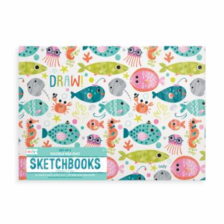 OOLY - Skissblock 2-pack - Friendly Fish