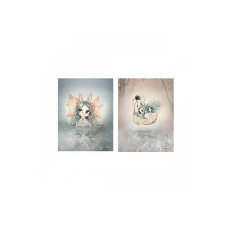 Mrs Mighetto - Posters, 2-pack Miss Bianca & Swan Boat