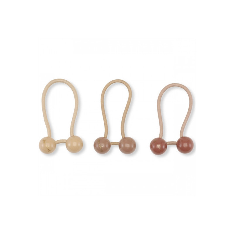 Konges slöjd - 3-pack hårband med träpärlor, Moonbeam