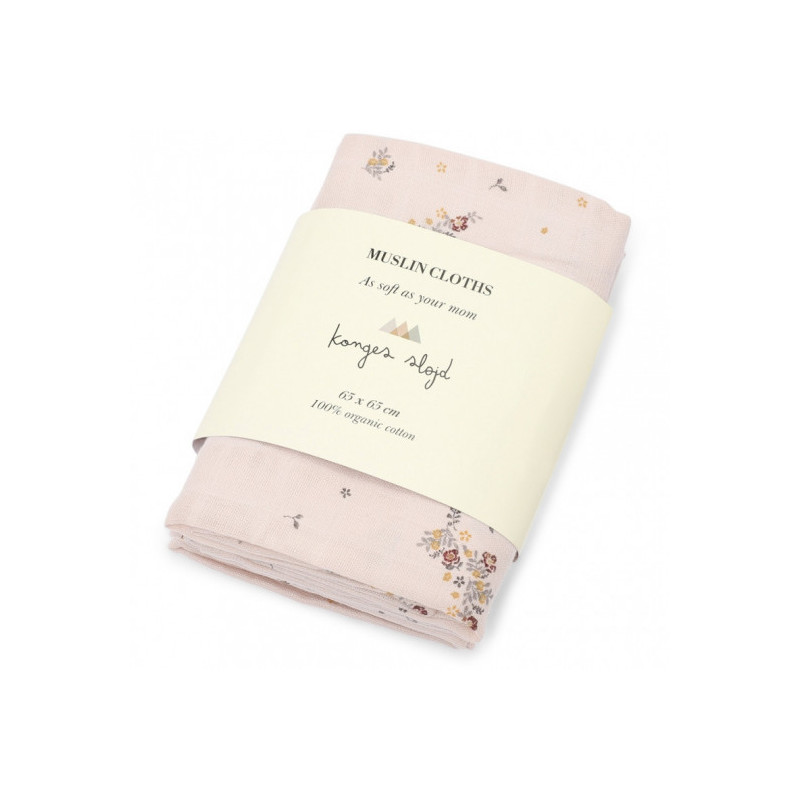 Konges slöjd - 3 pack Muslinfiltar Nostalgie Blush