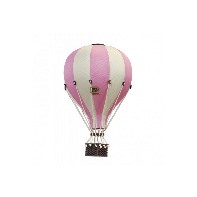Super Balloon - Luftballong Medium ljusrosa / gräddvit