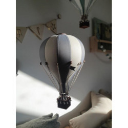 Super Balloon - Luftballong Medium, Gräddvit/ Mörk grå