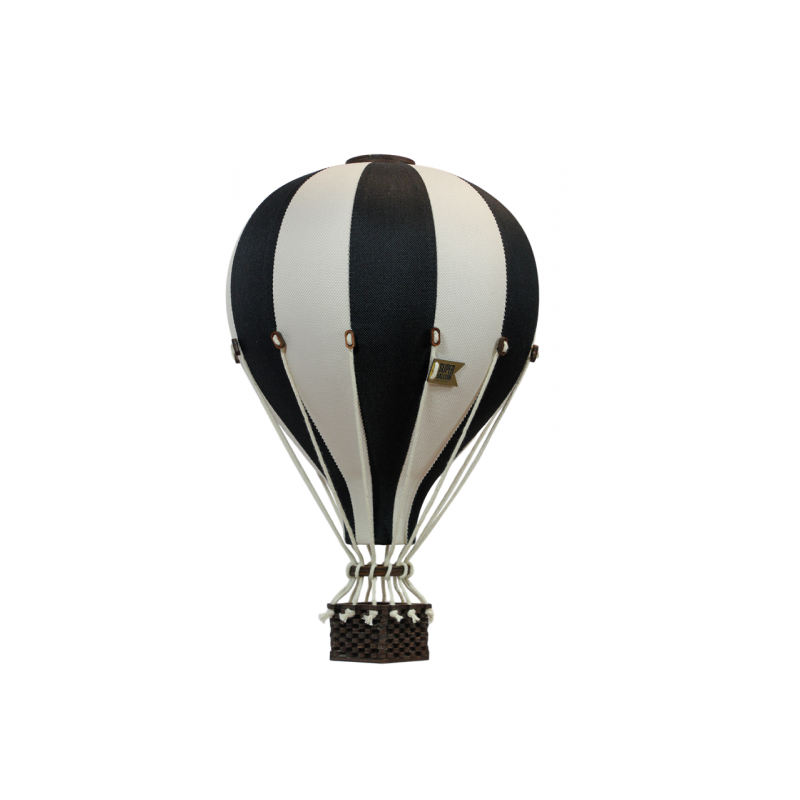Super Balloon - Luftballong Small svart / gräddvit