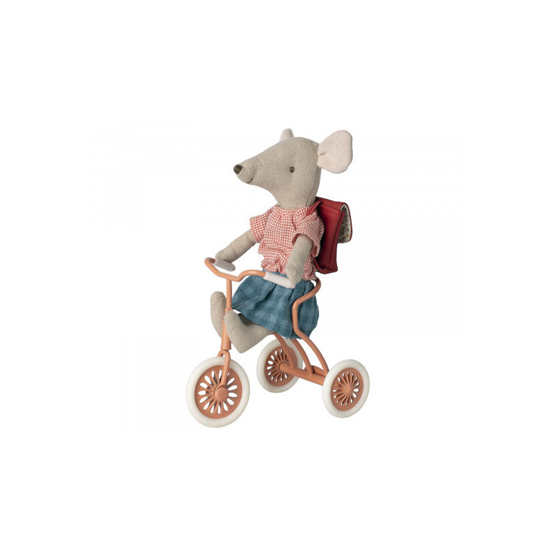 Maileg - Abri à tricycle Mouse, coral