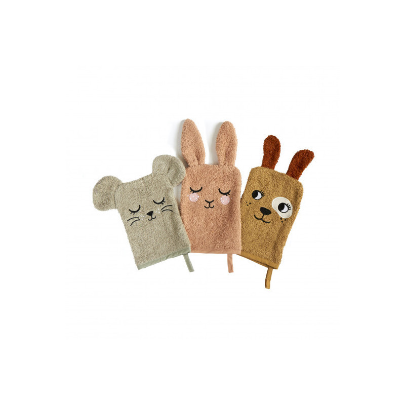 Roommate - Wash Gloves, Bunny/Mouse/Dog
