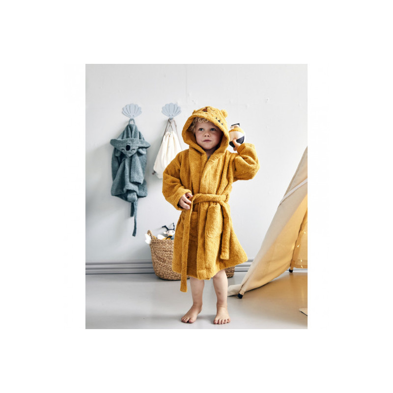 Roommate - Bathrobe - TIGER, ochre (3-4 years)