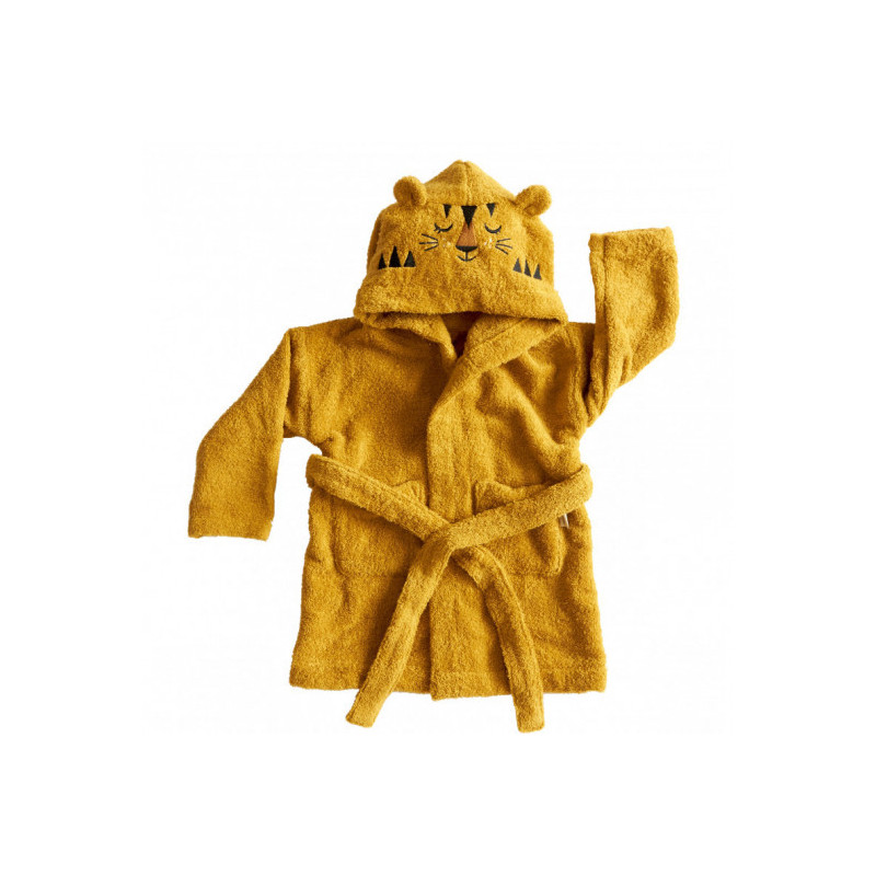 Roommate - Bathrobe - TIGER, ochre (3-4 years)