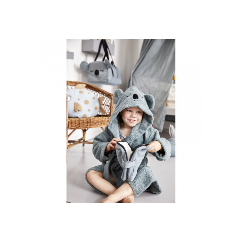 Roommate - Bathrobe - KOALA, sea grey (3-4 years)