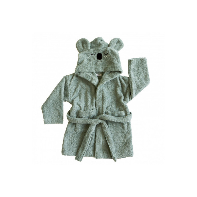 Roommate - Bathrobe - KOALA, sea grey (3-4 years)