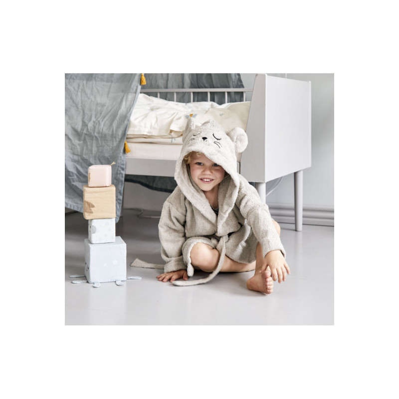 Roommate - Bathrobe - MOUSE grey (3-4 years)