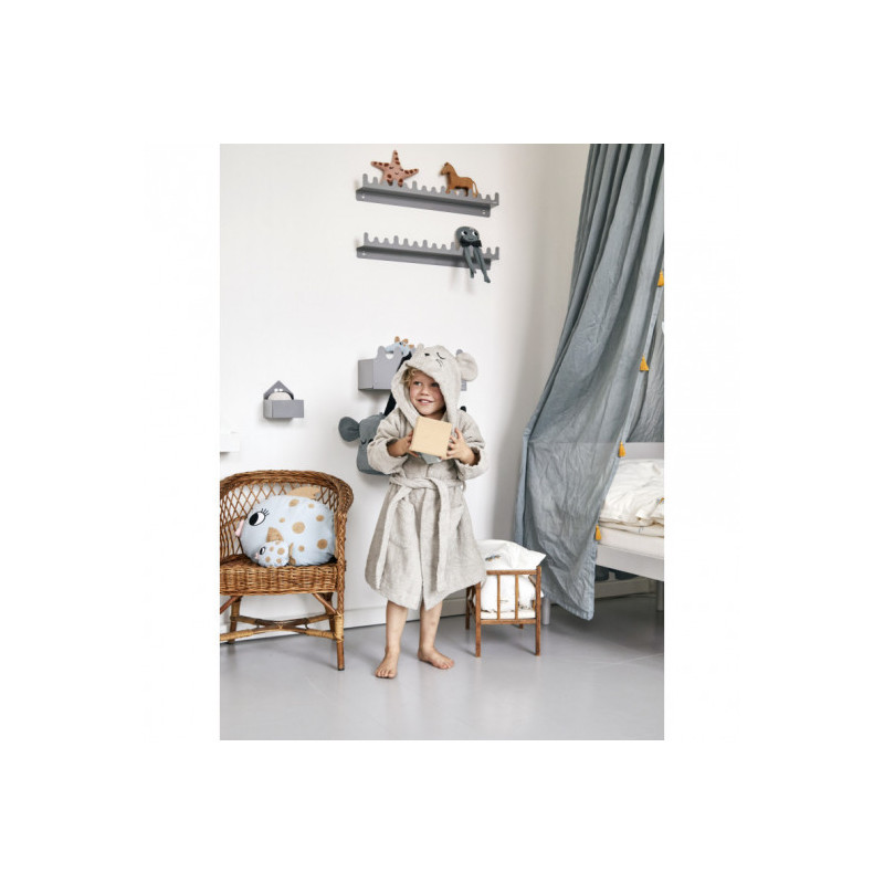 Roommate - Bathrobe - MOUSE grey (3-4 years)
