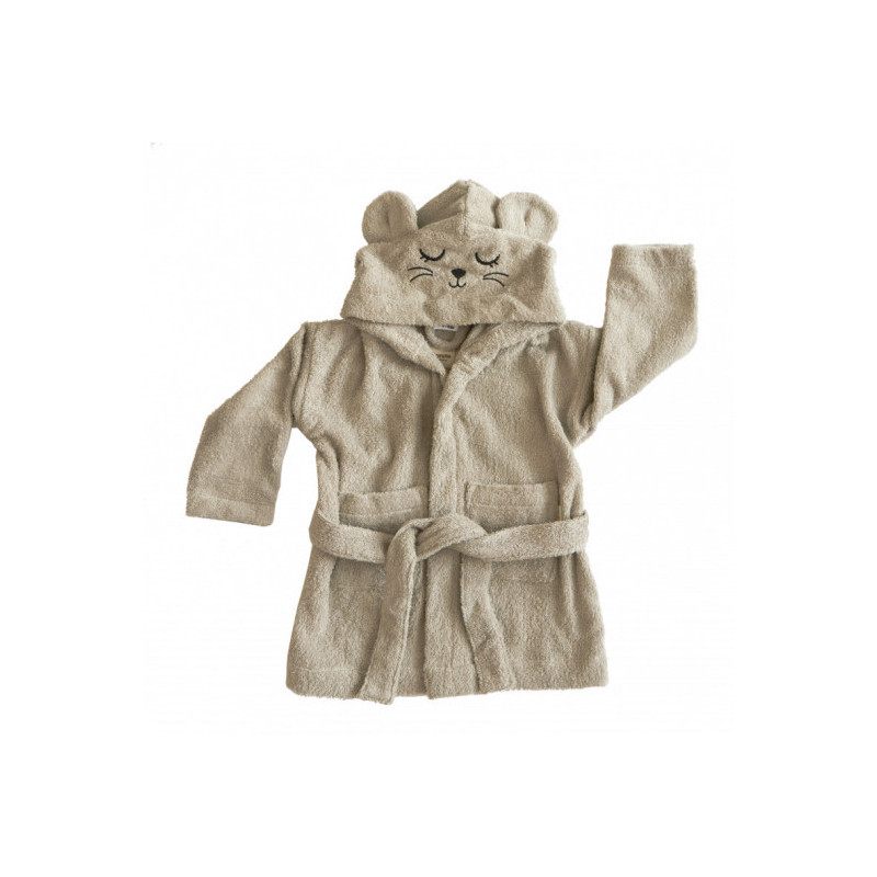 Roommate - Bathrobe - MOUSE grey (3-4 years)