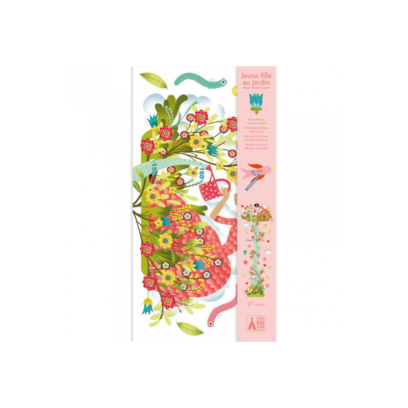 Djeco - Height chart - Young girl in the garden