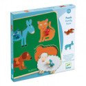 Djeco - Family Farm Puzzle, 4 pcs