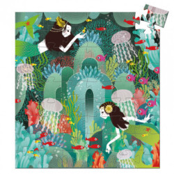 Djeco - Siluettepussel, Aquatic paradise, 54 pcs
