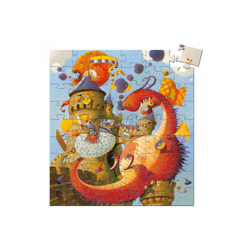 Djeco - Valliant and the Dragon, 54 pcs