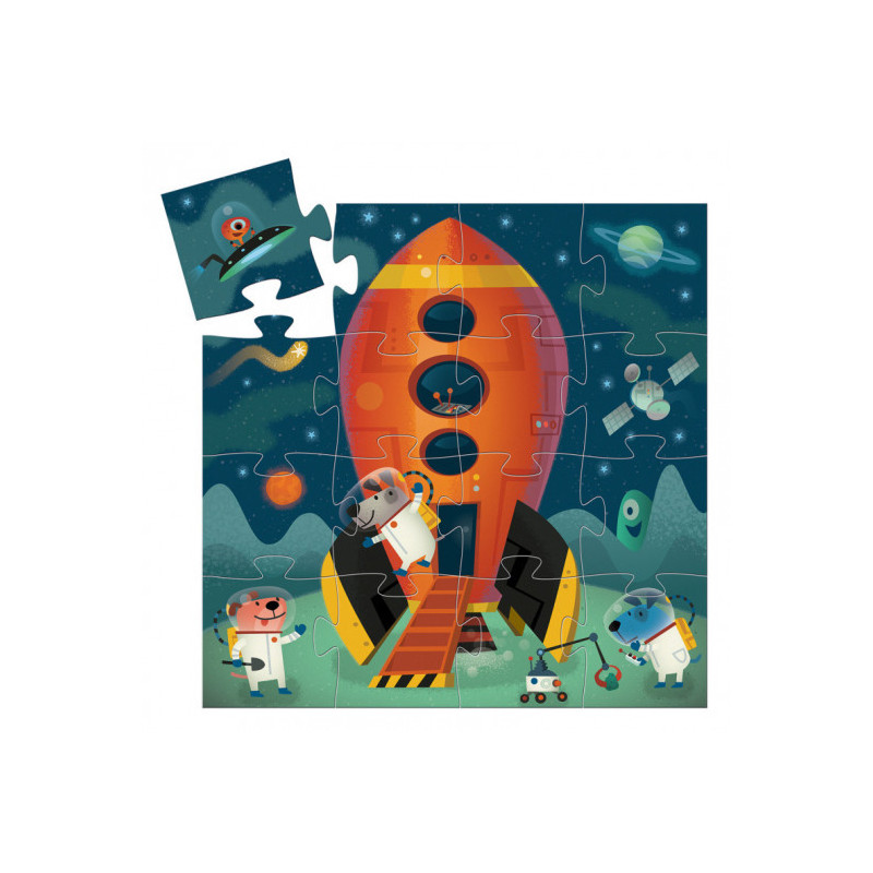 Djeco - Spaceship, 16 pcs