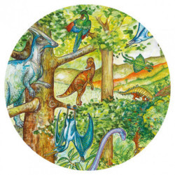 Djeco - Observation puzzle, Dinosaur + booklet, 100 pcs - FSC MIX