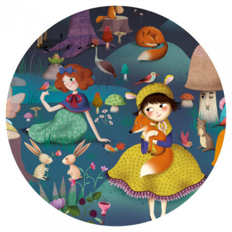 Djeco - Pussel, Enchanted forest, 100 pcs - FSC MIX