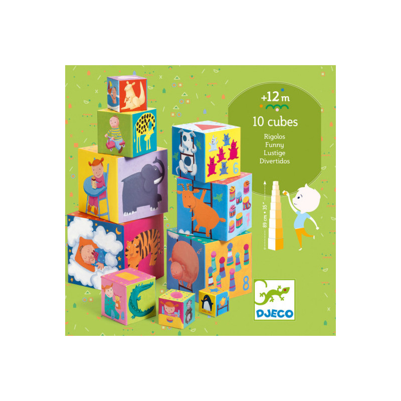 Djeco - 10 Funny Blocks