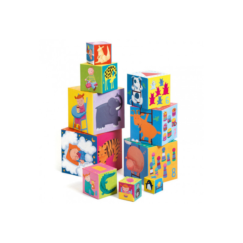 Djeco - 10 Funny Blocks