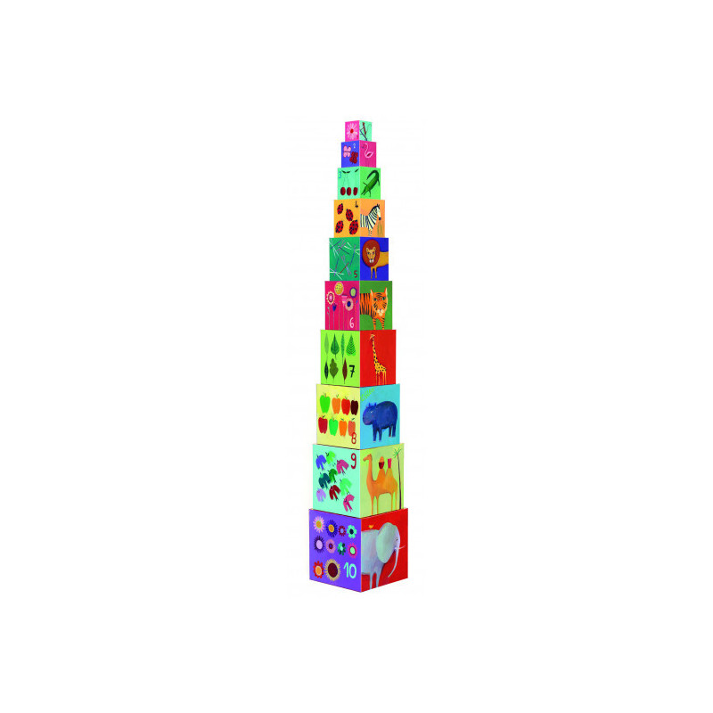 Djeco - 10 Nature and Animals Blocks