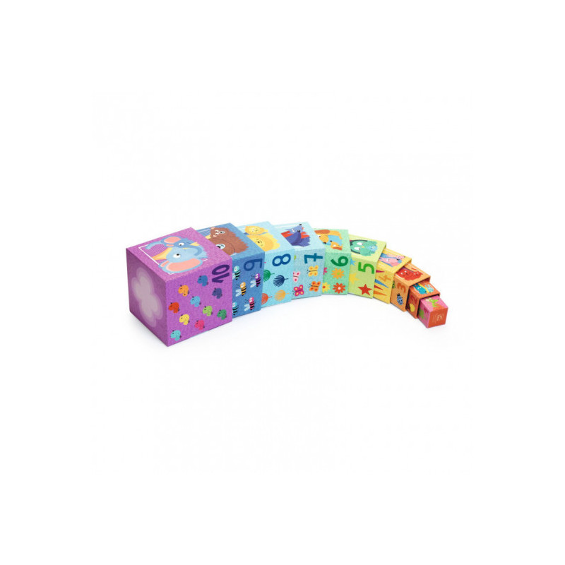 Djeco - 10 Rainbow blocks