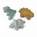 Liewood - David gummileksak dino blue multi mix, 3-pack