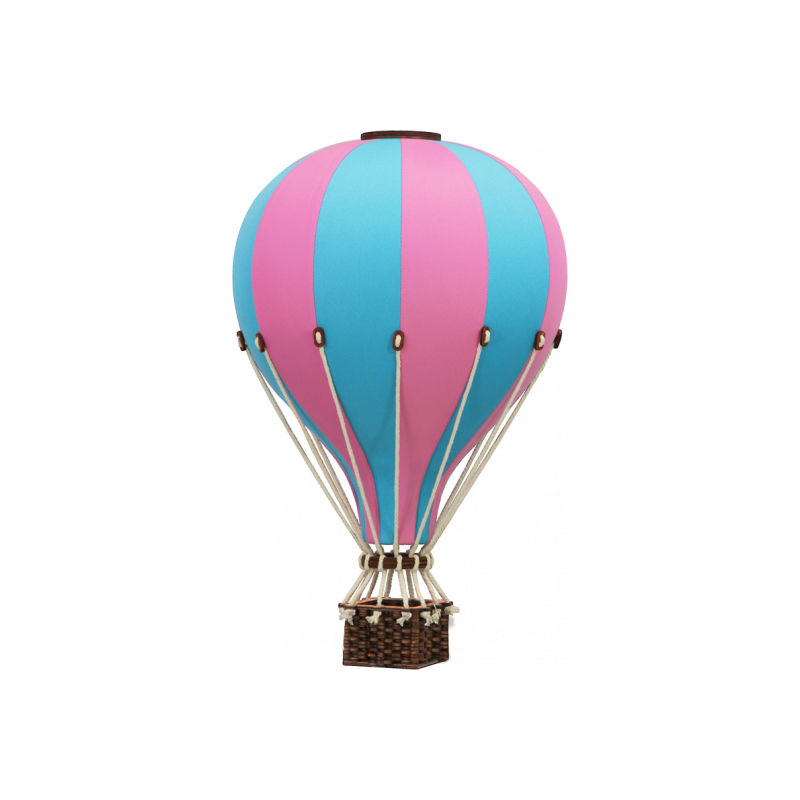 Super Balloon - Luftballong Medium Turkos/ljusrosa