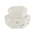 Konges slöjd - Tygklädda boxar 2-pack, Blombukett/Petit Bisou Blue