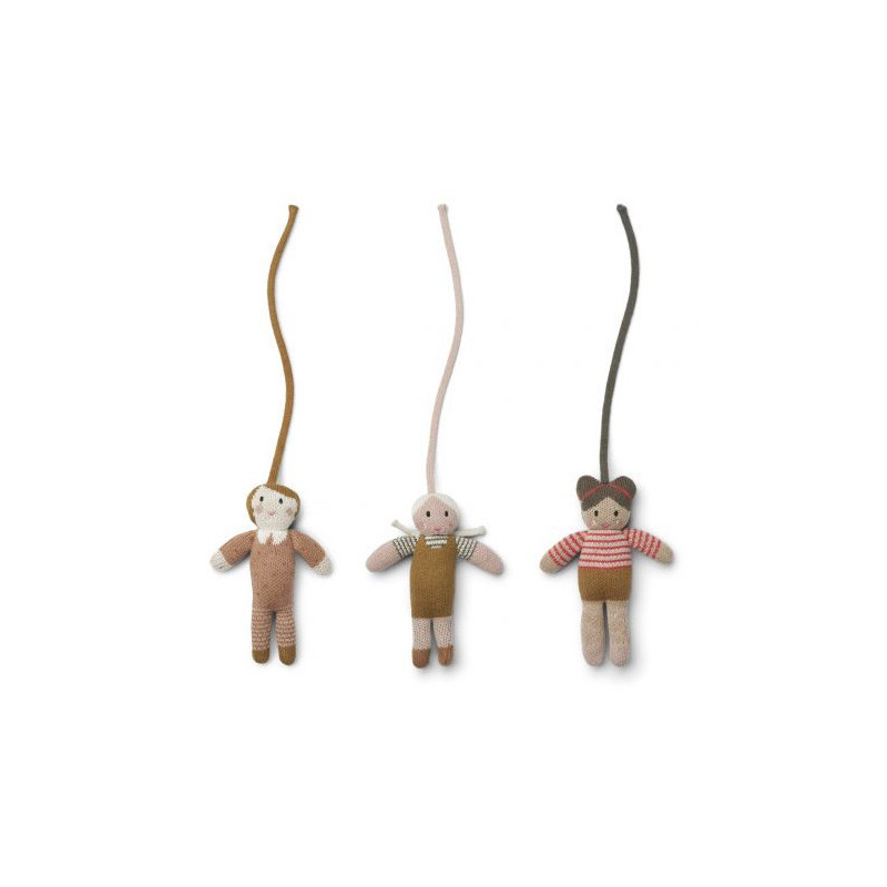 Liewood - 3-pack Babygymsfigurer Doll rose multi mix