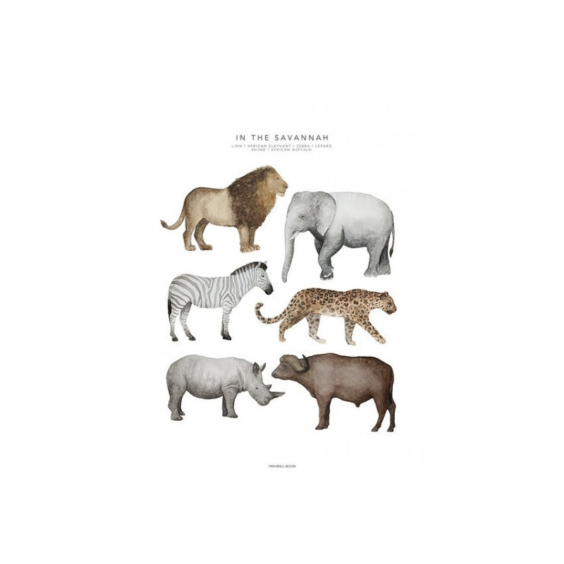 Fashionell - Poster, In the Savannah 50x70cm