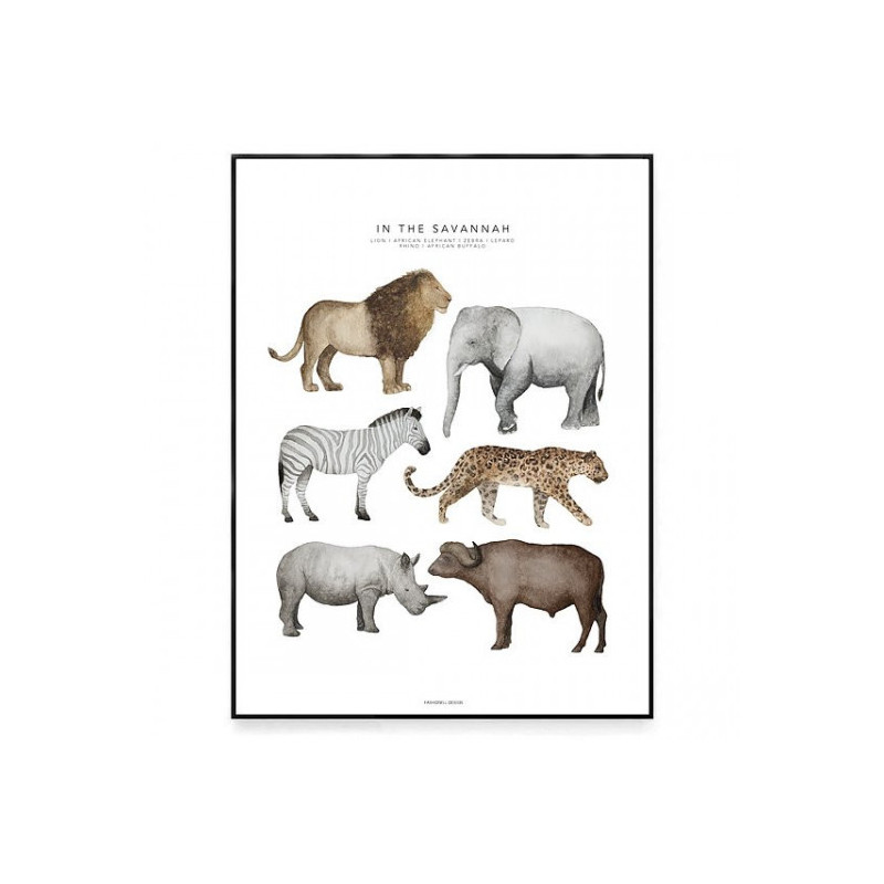 Fashionell - Poster, In the Savannah 50x70cm