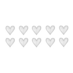 Stickstay - Wallstickers, Hjärtan 7cm, Ljusgrå