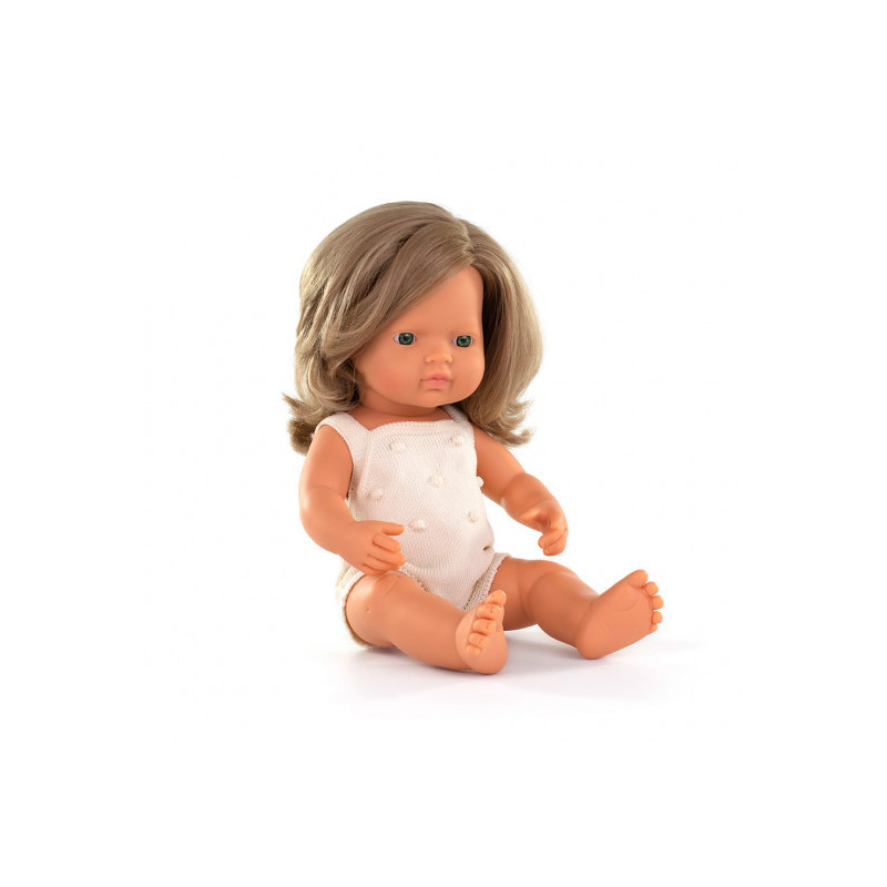 Miniland - Docka Elin med sparkdräkt, 38 cm