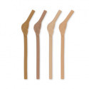 Konges slöjd - 4-pack Sugrör i silikon, Rosesand mix