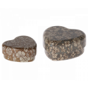 Maileg - 2 pack Hjärtask, Blue/Orcher Blossom