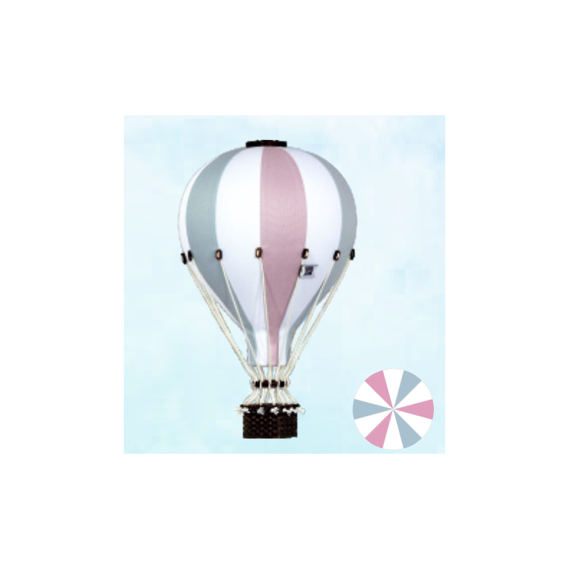 Super Balloon - Luftballong Medium vit/ljusblå/rosa