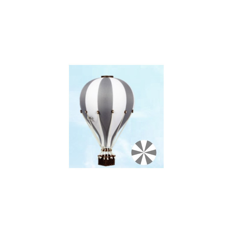 Super Balloon - Luftballong Medium vit/grå