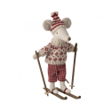 Maileg - Mamma mus på skidor - Red